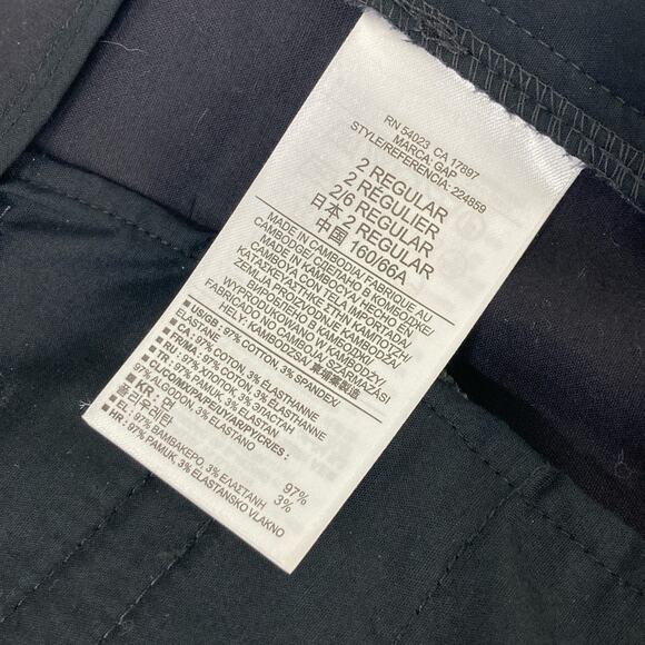 Gap Shorts Womens 2R Tailored Black Preppy Classic Cotton Blend - Picture 4 of 6